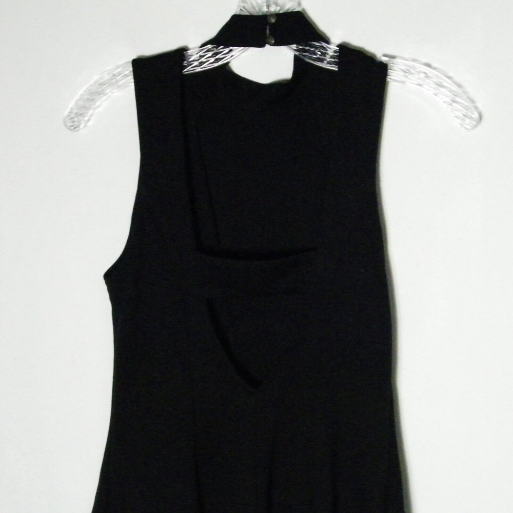 Free People Women's Mini Retro Cut Out Back  Sleeveless Black Dress Sz XS - Picture 5 of 8